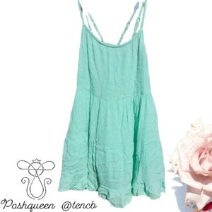 Flowy Mint Green Spaghetti Strap Tank Top Small S